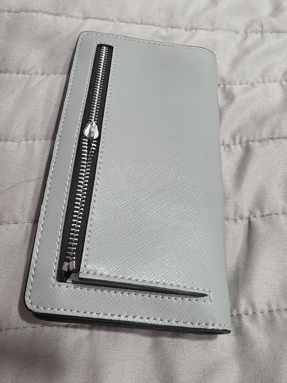 kate spade Two-Tone Gray & White Leather Wallet